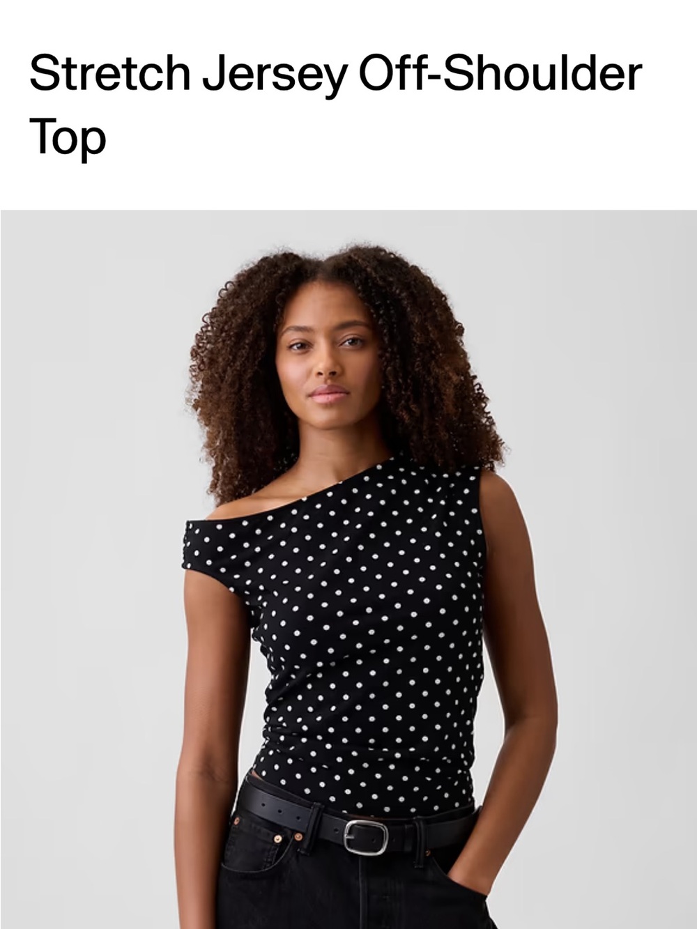 Gap stretched jersey off the shoulder top